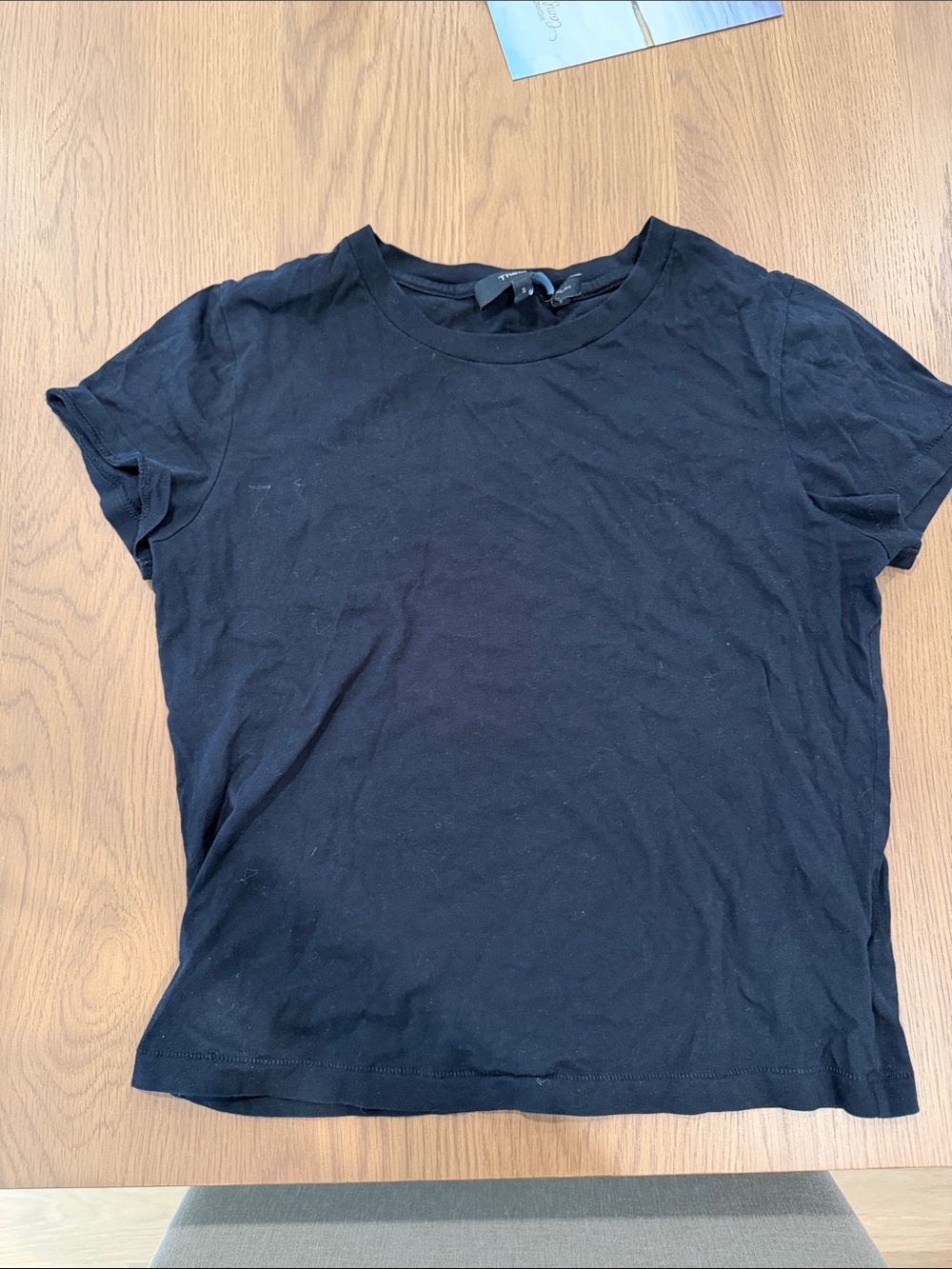 Theory Jet Black Short Sleeve Tee